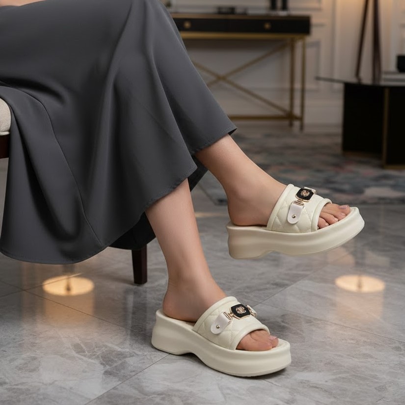 خرید آنلاین دمپایی زنانه آرین مدل گلسا چنل کد 18